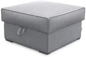 Taburet gri deschis SMART COSARO cu spatiu de depozitare 65x65 cm
