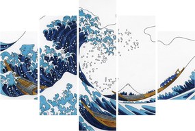 Tablou - Desen japonez, valuri (150x105 cm)