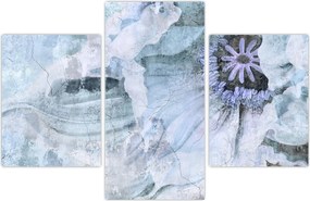 Tablou - Frescă florală pe un perete de cărămidă (90x60 cm)