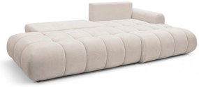 Colțar Lutario L II cu funcție de dormit, dreapta - țesătură hidrorepelentă bej Venice 2026