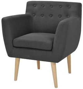 Fotoliu, gri închis, material textil