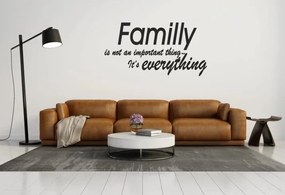 Autocolant de perete spunând FAMILIA NU ESTE IMPORTANTĂ, ESTE TOTUL 50 x 100 cm