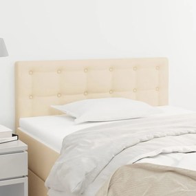 vidaXL Tăblie de pat, crem, 80x5x78/88 cm, textil