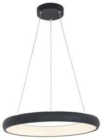 Lustra LED design modern circular Ring 60cm, Sandy Black