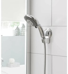 Suport de perete duș compactor, argintiu