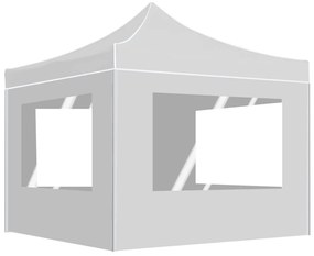 vidaXL Cort de petrecere pliabil cu pereți, alb, 3 x 3 m, aluminiu
