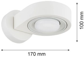 Aplica cu spot directionabil LOTUS 8897 alb crem