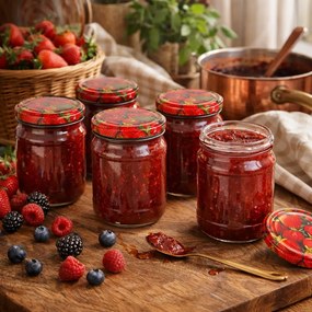 Set de borcane cu capac Browin 11252 Twist 500 ml,6 buc.