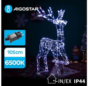 Aigostar - Decorațiune LED de Crăciun de exterior LED/3,6W/31/230V 6500K 105cm IP44 ren