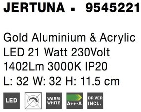 Lustra aplicata, Plafoniera LED design modern JERTUNA 32x32cm