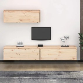 vidaXL Comode TV, 3 buc., lemn masiv de pin