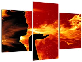 Tablou femeii în foc (90x60 cm)