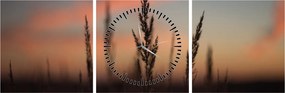 Tablou - Silueta plantei (cu ceas) (90x30 cm)
