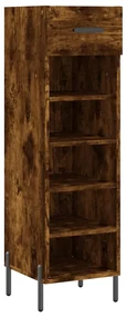 829689 vidaXL Pantofar, stejar afumat, 30x35x105 cm, lemn compozit