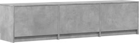 vidaXL Cabinet TV cu led Beton 165 x 34 x 40 cm Lemn compozit