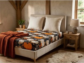 Cearsaf din microfibra MAGIC PUMPKIN colorat 180x200 cm