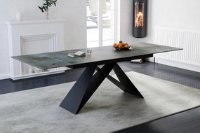 Masa extensibila Westin Ceramic Ossido turcoaz/negru mat L160-240 cm