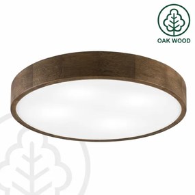 Brilagi - Plafonieră LED CARVALHO 4xE27/60W/230V, finisaj stejar-nuc, Ø 57,5 cm