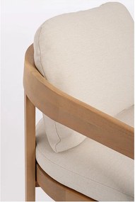 Scaun de grădină în culoare naturală din lemn masiv Pablo – Bizzotto