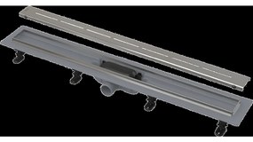 Dus de dus Simple 95 cm, cu janta din otel inoxidabil, cu gratar, covor din otel inoxidabil 950 mm