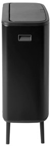 Coș de gunoi negru mat cu senzori de atingere din oțel 60 l Bo Touch Bin Hi – Brabantia
