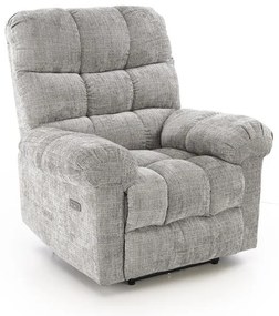 Fotoliu recliner Amore stofa gri H100 cm