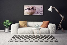 Tablou pe panza canvas Heart Art Gray aur