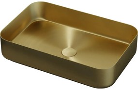 Lavoar pe blat LJORDAL 52 x 34 cm, oțel/alamă - BATH DELUXE 06-052-18-70-00