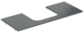 Blat pentru lavoar Geberit One cu decupaj central tip marmura neagra 120 cm