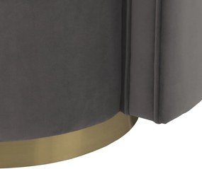 Fotoliu pivotant design elegant Amanda, catifea gri 115148 HZ