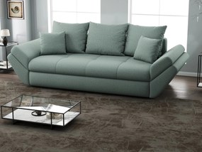 Canapea extensibilă dumonde cu ladă de depozitare si sezut confortabil din spuma high-density, Loana Enjoy Mint 250x100 cm
