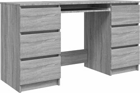 vidaXL Birou, gri sonoma, 140x50x77 cm, lemn prelucrat