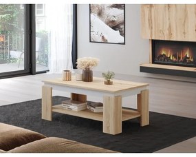 Măsuță de cafea LUNO stejar sonoma/albă