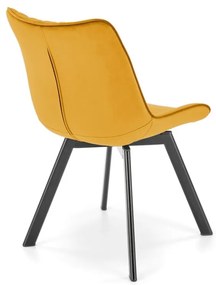 Scaun K520 velvet mustariu