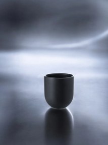 PAHAR CAFEA NOVUM VULCANO 150ML, NEGRU CARBON MAT (ESPRESSO, CAPPUCCINO) GRESIE GLAZURATA