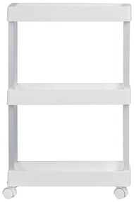 Etajeră pe roți albă din plastic 45x80 cm Mino – Wenko