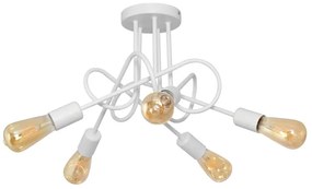 Lustră aplicată pentru copii OXFORD 5xE27/15W/230V alb