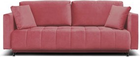 Canapea extensibila ALDO 3L, stofa roz - Element 10, cu lada depozitar