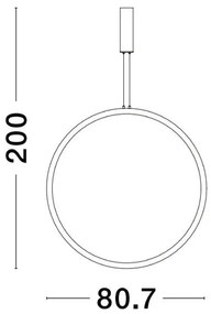 Pendul LED dimabil design modern Change auriu 80,7cm