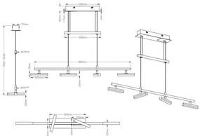 Trio - Lustră LED dimabilă pe cablu OPIUM 4xLED/4W/230V