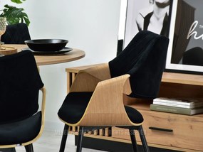 Scaun Rolf K (stejar negru + negru). 1111252