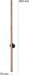 Brilagi - Aplica de perete WOODY LINE LED, 7W, 230V, 4000K, 60 cm, stejar