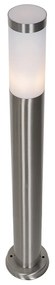 Lampă de stâlp exterioară modernă din oțel cu opalin 80 cm IP44 - Rox