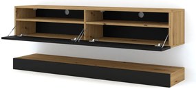 Masă TV Dual 160 (Stejar artisan + Negru). 1124831