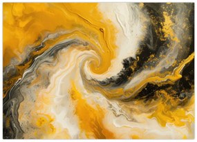 Tablou pe sticlă - Abstractizare în spirală (70x50 cm)