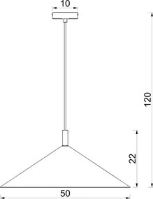 Lustră ANEGA pe cablu, 1xGX53/15W/230V, Ø 50 cm, crem