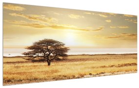 Tablou cu savana și zebre (120x50 cm), în 40 de alte dimensiuni noi