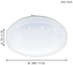 Eglo 97877 - LED Plafonieră FRANIA-S LED/11,5W/230V