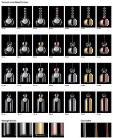Lustra cu 5 pendule LED design Art Deco MEMORIA