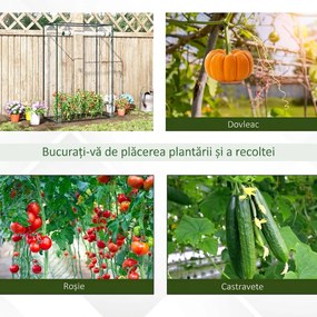 Outsunny Seră pentru Balcon cu Ușă Rulabilă, 100x50x150 cm, Transparentă | Aosom Romania
